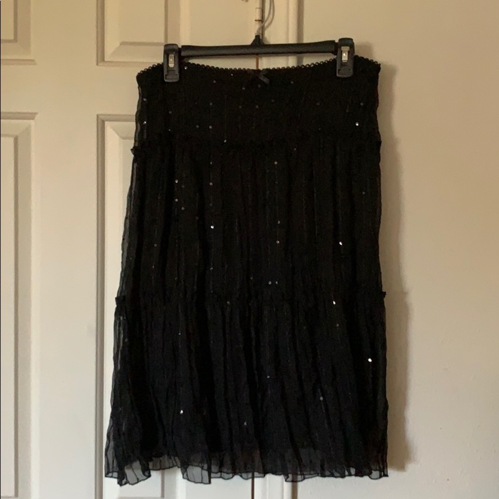 Sequin accented skirt